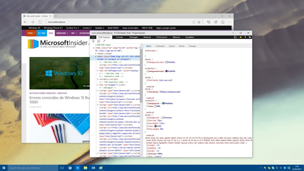 Windows 10 Build 10061 por Microsoft Insider