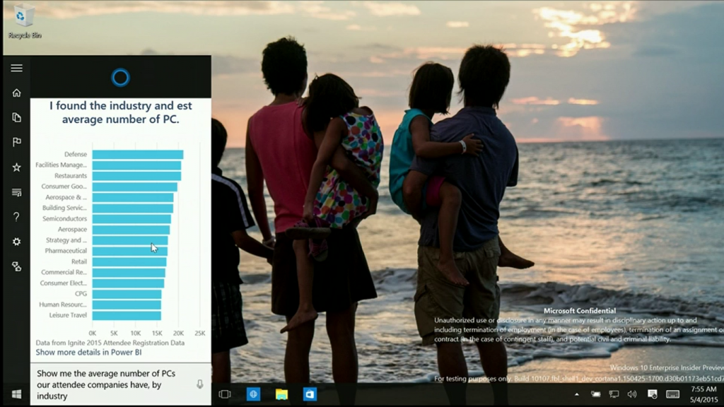Cortana desgrana información con Power BI