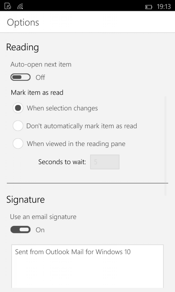 La ergonomía en Outlook Mail