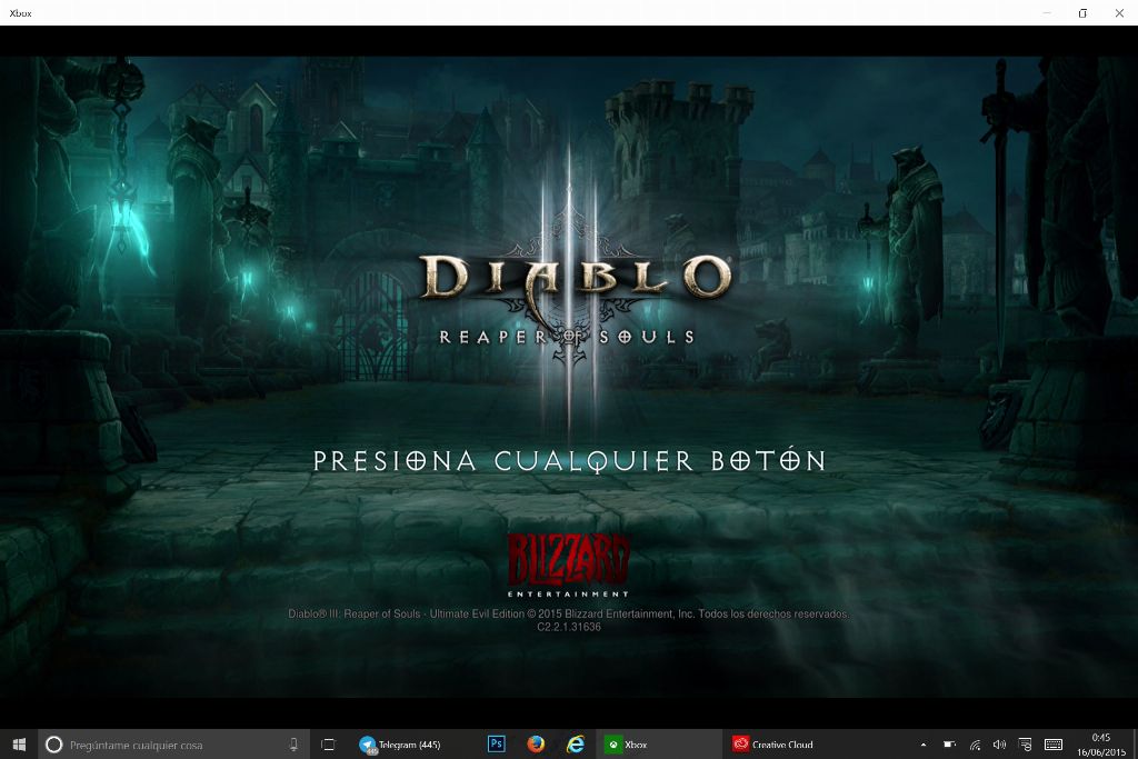 Inicio de Diablo 3 en streaming desde la Xbox One