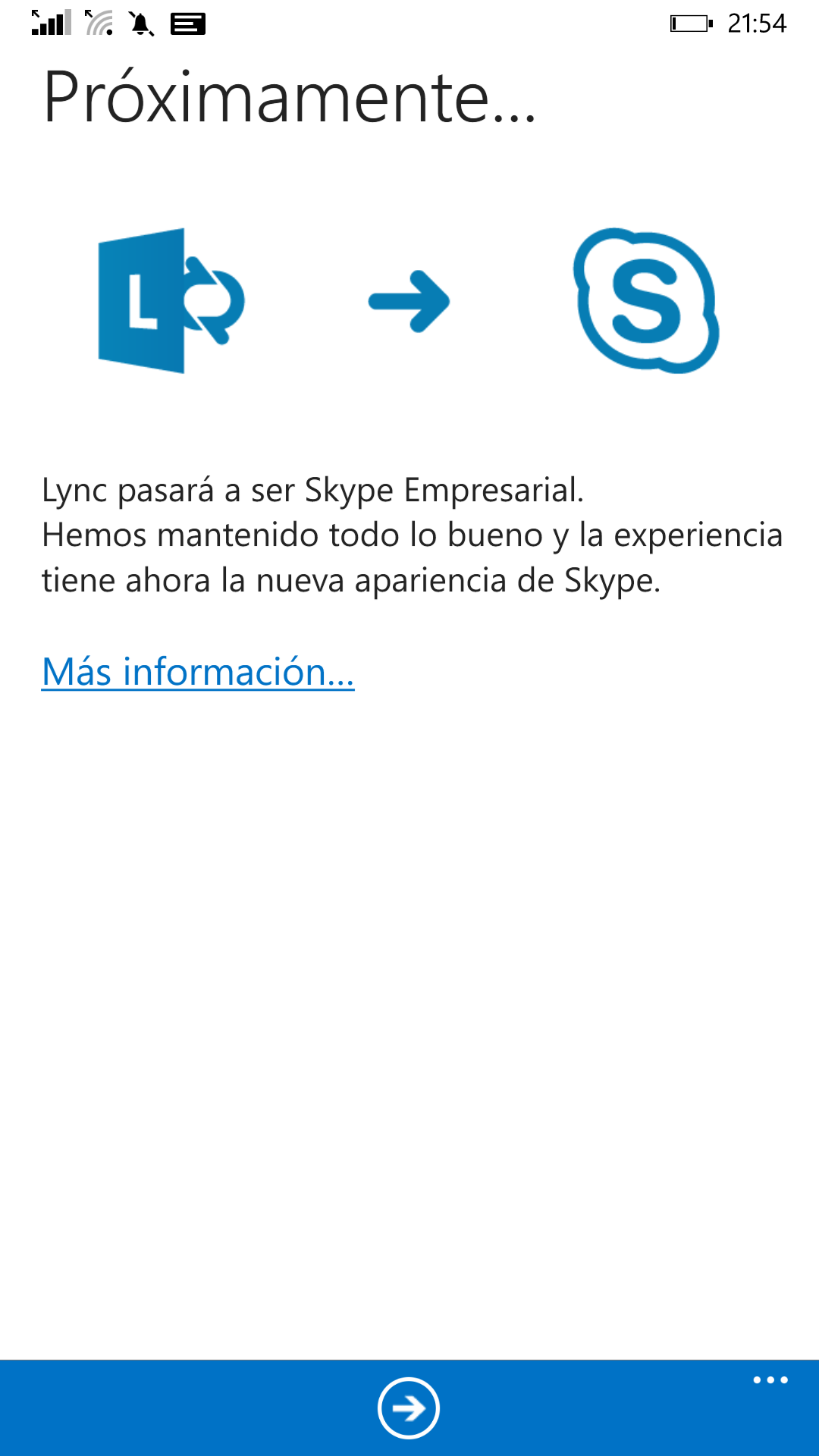 Transición de Lync a Skype Empresarial
