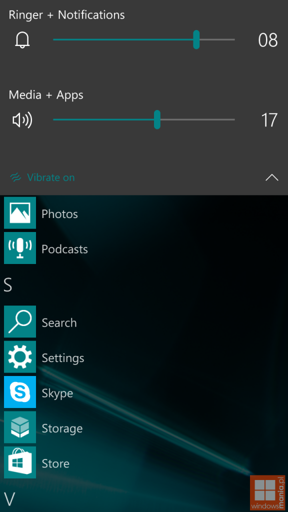 Captura de pantalla de Windows 10 build 10162