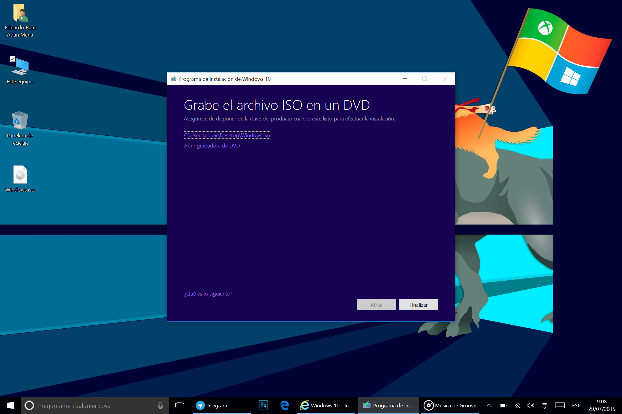 Descarga de ISO de Windows 10