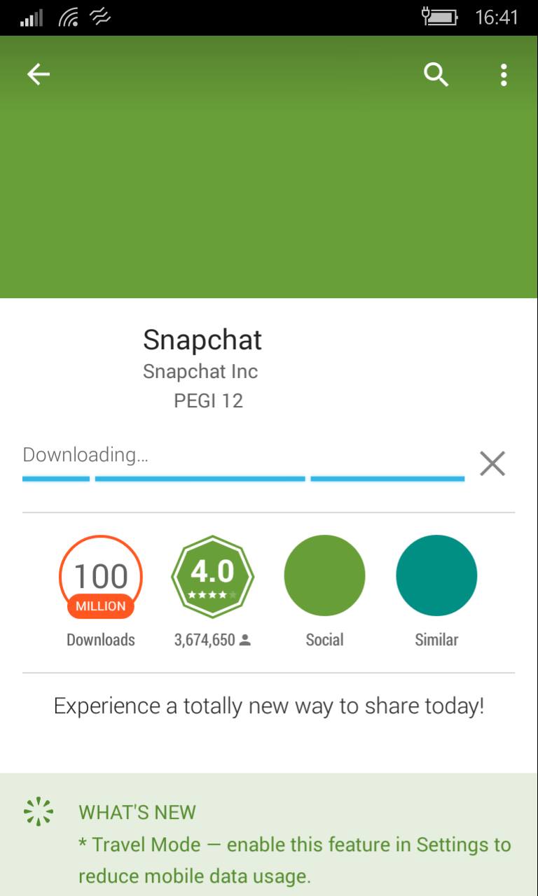 Descargando Snapchat en Windows 10