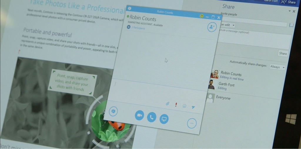 Compartir archivo e integración con Skype