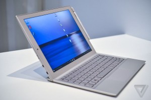 Imagen frontal del concepto de tablet 2 en 1 de Toshiba