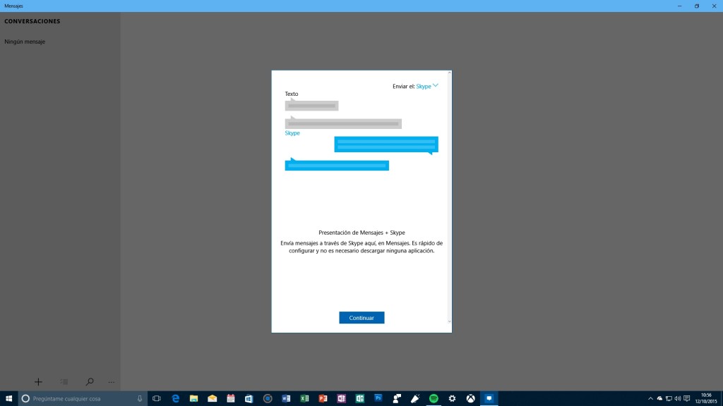 Captura de la nueva app de Skype en Windows 10