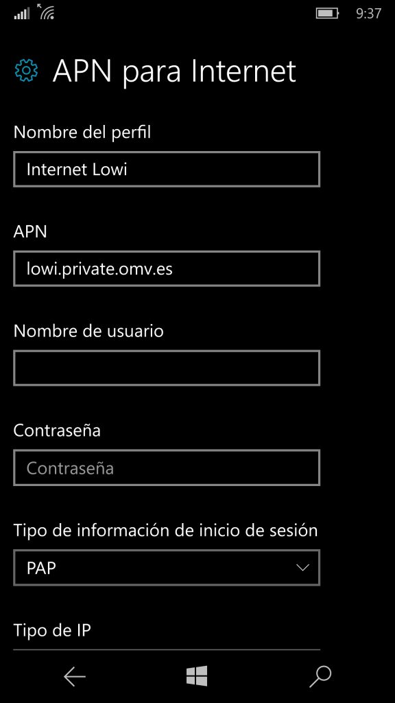desactivar roaming windows 10 mobile